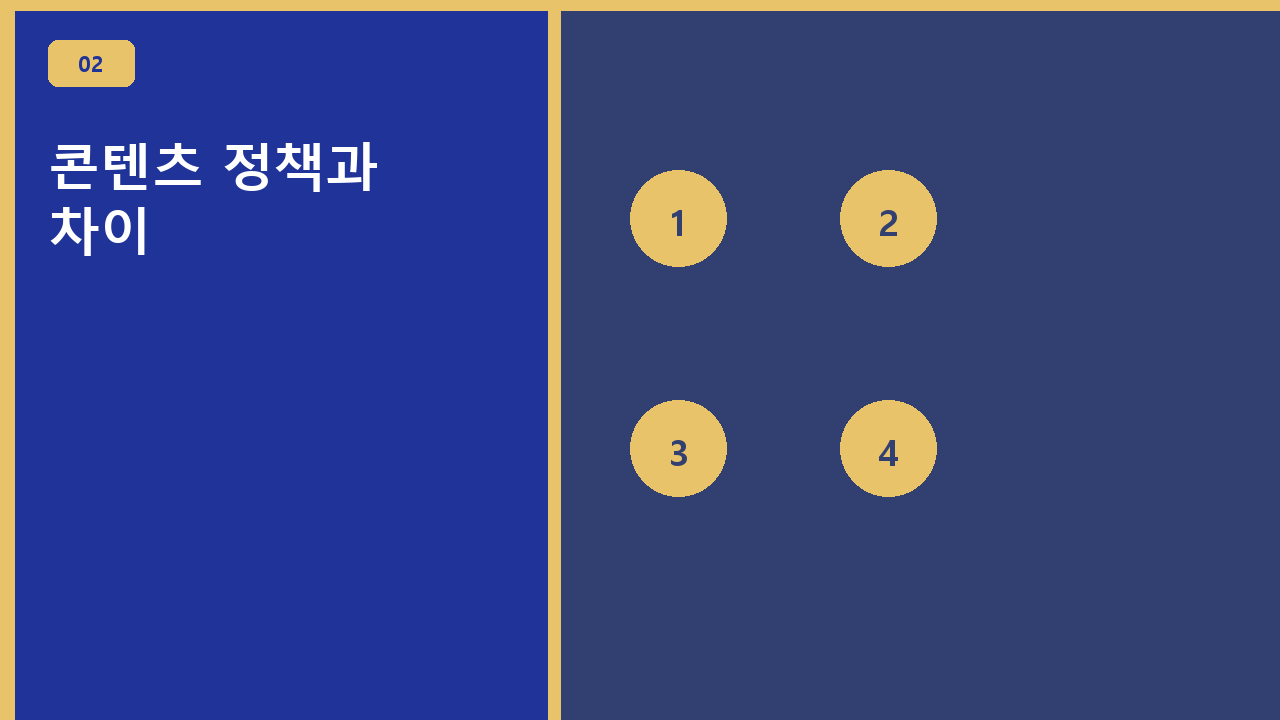 콘텐츠 정책과 차이